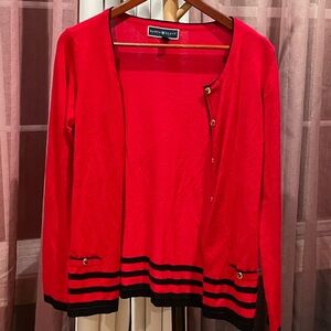 Karen Scott Medium Striped Cardigan